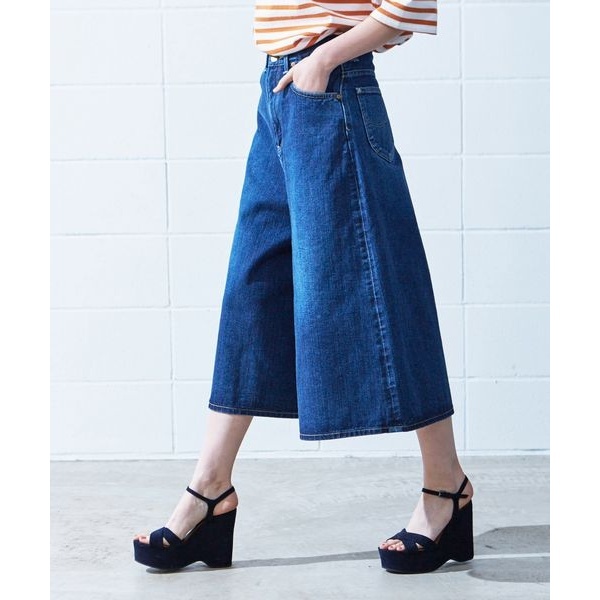 最新のhdデニム キュロット コーデ 人気のファッショントレンド