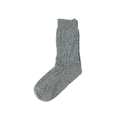 THUNDERS LOVE WOOL COLLECTION Braid Grey Socks